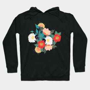 Elegant hand drawn floral and confetti design Hoodie